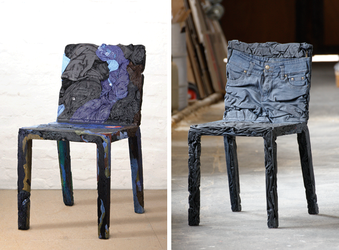 Cadeiras reutilizadas por Tobias Juretzek