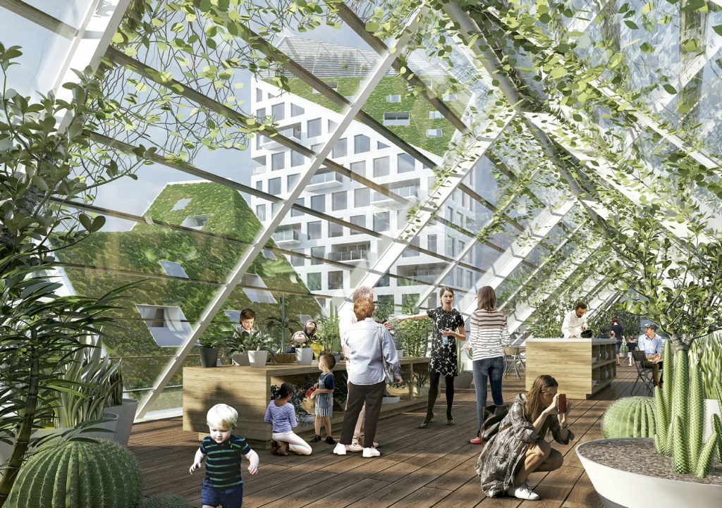 No projeto do escritório holandês MVRDV, há verde até nos telhados.