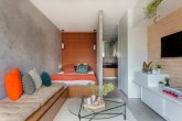 Microapê de 27 m² ganha decoração autêntica em espaço compacto